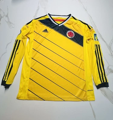 Camiseta Adidas Columbia Mundial 2014 auténtica con parches.  Manga Larga, Hombre-L Foto 1 de 4