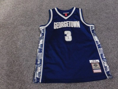 Camiseta Georgetown Hoyas Niños Grande #3 NCAA Baloncesto Allen Iverson Mitchell Nes Foto 1 de 4