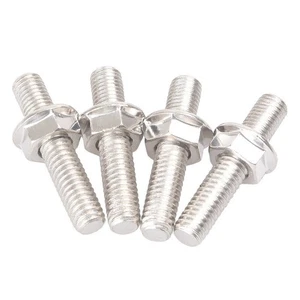 For Harley Dyna Sportster Super Glide 4x Stainless Exhaust Port Studs+Nuts Kit - Picture 1 of 8