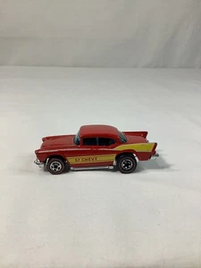 Hot Wheels Redline '57 Chevy 1976 Flying Colors Red Hong Kong Vintage Diecast - Picture 1 of 6