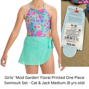 Girls' Mod Garden Floral Printed One Piece Swimsuit Set - Cat & Jack Medium (23) - Picture 1 of 7