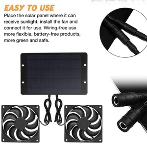 10W12V Solar Fan Pet Fan Chicken Coop Ventilation Fan Solar Panel - Picture 1 of 8