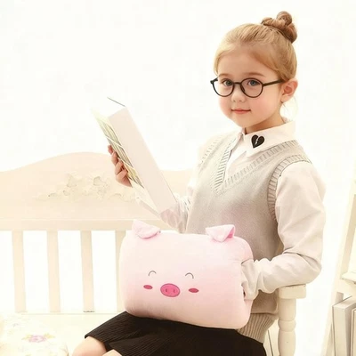 Lindo calentador de manos de animales de felpa almohada cálida para siesta; J3H8 Foto 1 de 4