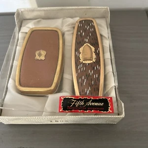 Vintage Fifth Avenue Men’s Grooming Kit *Hair & Clothes Brushes Bronze/Golds - Bild 1 von 12