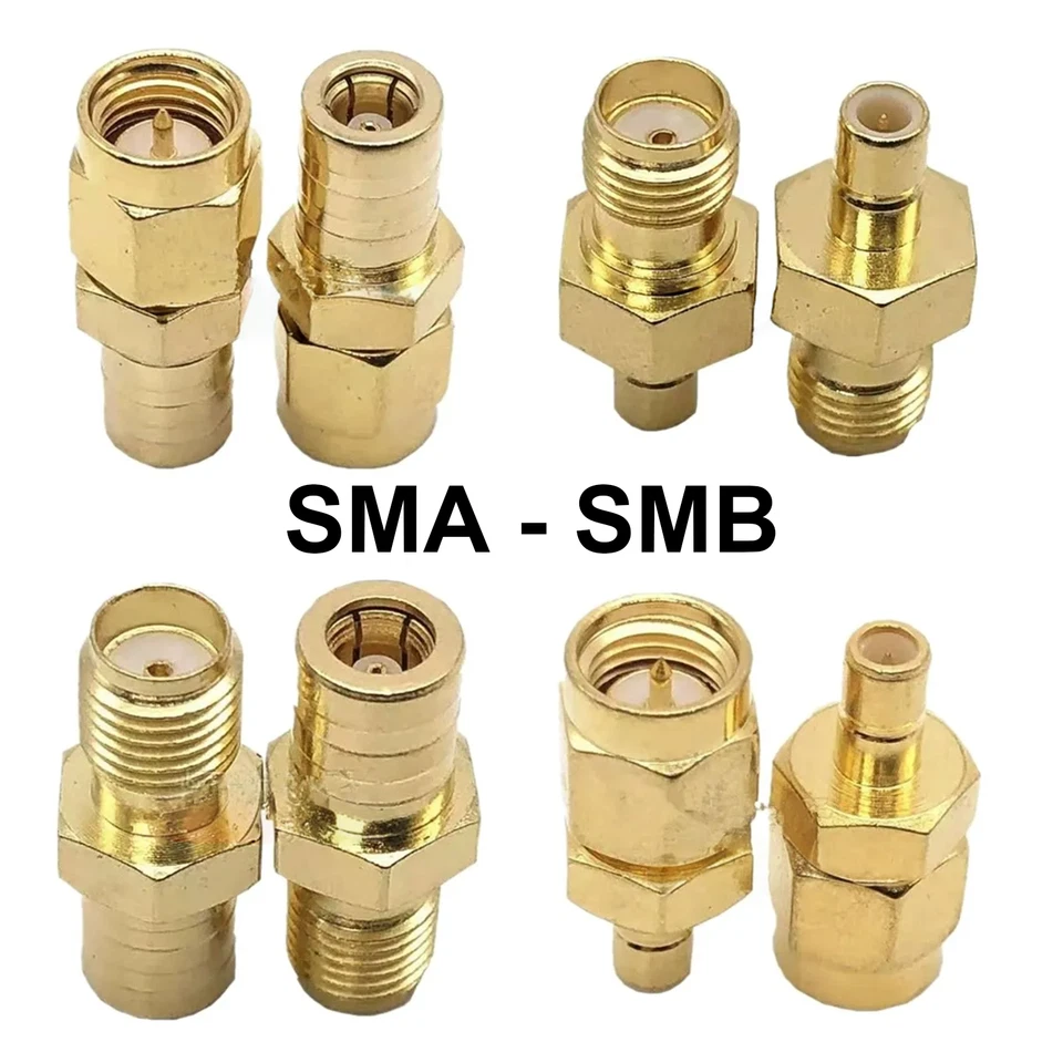 1pc Adapter Connector SMA to SMB Male Plug & Female Jack RF Coaxial Terminals US - Image 1 of 1