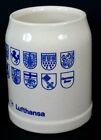 LUFTHANSA Airlines Stoneware Mug Stein Cup 0.3L Made In Germany 4" Tall 
