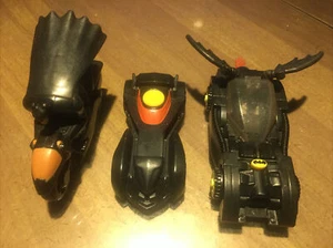 2 McDonald's Happy Meals Bat Mobiles And 1 Batman On Motorcycle DC Comics - Picture 1 of 10