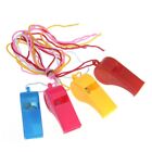  20pcs Plastic Whistle Necklace on Braided Cord Referee Training Whistle Kids