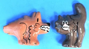 pair B. WARE POTTERY DOG / CAT SALT & PEPPER SHAKERS (MINT) - Picture 1 of 5