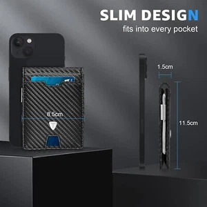 Tomylv Mens Wallets Slim RFID Blocking 13 Credit Card Holder, Strong Money Clip - Picture 1 of 7