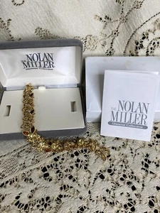 BRAZALETE HOJAS DE PROVENZA CRISTAL FIRMADO NOLAN MILLER NUEVO EN CAJA DE COLECCIÓN - Imagen 1 de 7