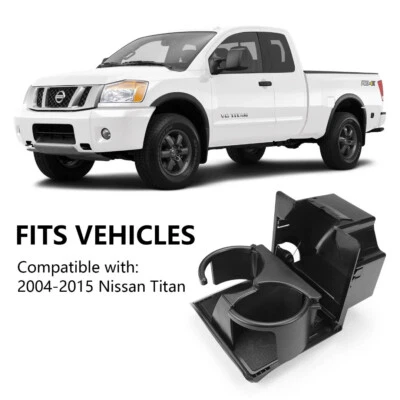 Portavasos panel de instrumentos consola central negro para Nissan Titan 2008-2015 Foto 1 de 4