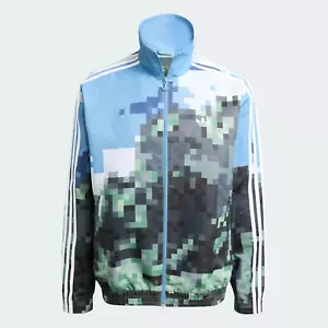 adidas Originals x Minecraft Track Top in Blue All Sizes Limited Stock - Picture 1 of 7