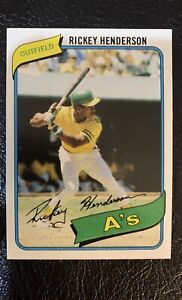 1980 Topps #482 Rickey Henderson Oakland Athletics RC Rookie HOF Centered NM