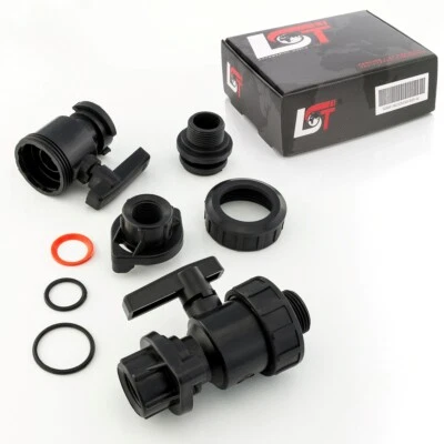 2x Schlauchanschluß Sperrhahn Kupplung Absperrventil Verschraubung 3/4"IGx1"AG  - Bild 1 von 4