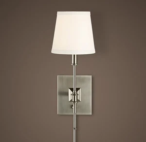 Restoration Hardware Library Sconce In Antique Nickel NIB(Shade Sold Seperately) - Picture 1 of 5