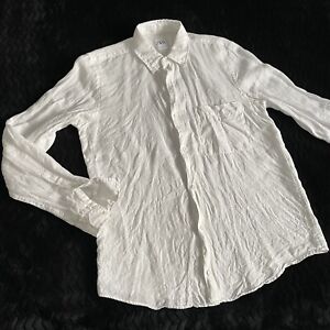 Zara Men 100% White Button Up Shirt Men's Size Small