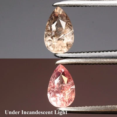 💎 Granada de mudança de cor natural de pera 0,57 ct 6x3,8 mm - Não aquecida, pedra preciosa da África - Imagem 1 de 4