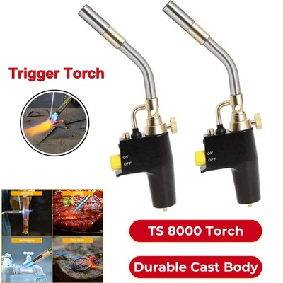 2X Kit de tocha de propano Mapp cabeça gatilho partida soldagem brasagem chama de soldagem - Imagem 1 de 4