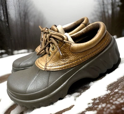 Crocs Axle Islander All Terrain Leather Duck Islander Boat Shoes Brown  M 6/ W 8 - Image 1 of 4