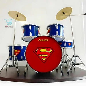 Exclusivo Mini Batería Kit - Inspirado en Ludwig con Motivo Superman - Idea de Regalo - Imagen 1 de 2