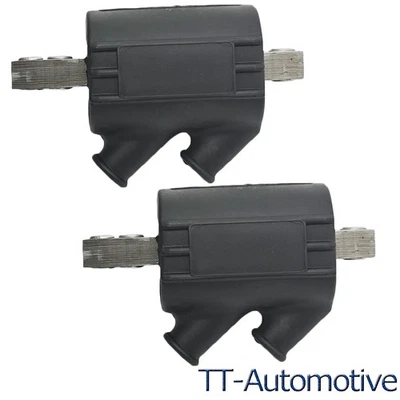 2X Bobinas de encendido 5,0 ohmios ángulo doble salida negras para Honda CB500 CB550 DC8-1 Foto 1 de 4