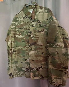 Army Coat Combat Uniform Jacket Mens X-Large Regular Camo Full Zip Collared - Picture 1 of 6