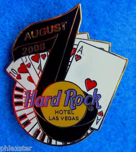 PIN NOTA MUSICAL LAS VEGAS HOTEL Hard Rock Café SERIE REPRODUCTOR DE TRAGAMONEDAS ROYAL FLUSH - Imagen 1 de 1