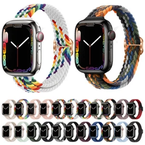 For Apple Watch Series 10 9 8 7 6 5 4 3 2 SE Slim Nylon Braided Wrist band Strap - Picture 1 of 38