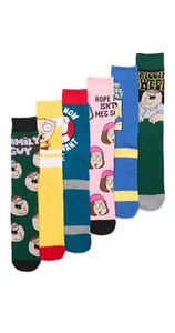 Men's Family Guy 6 Pack Crew Socks - Picture 1 of 1