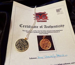 AUTHENTIC ATTRACTION TALISMAN SOLID BRASS Occult Magic Amulet Magick Witchcraft - Imagen 1 de 5