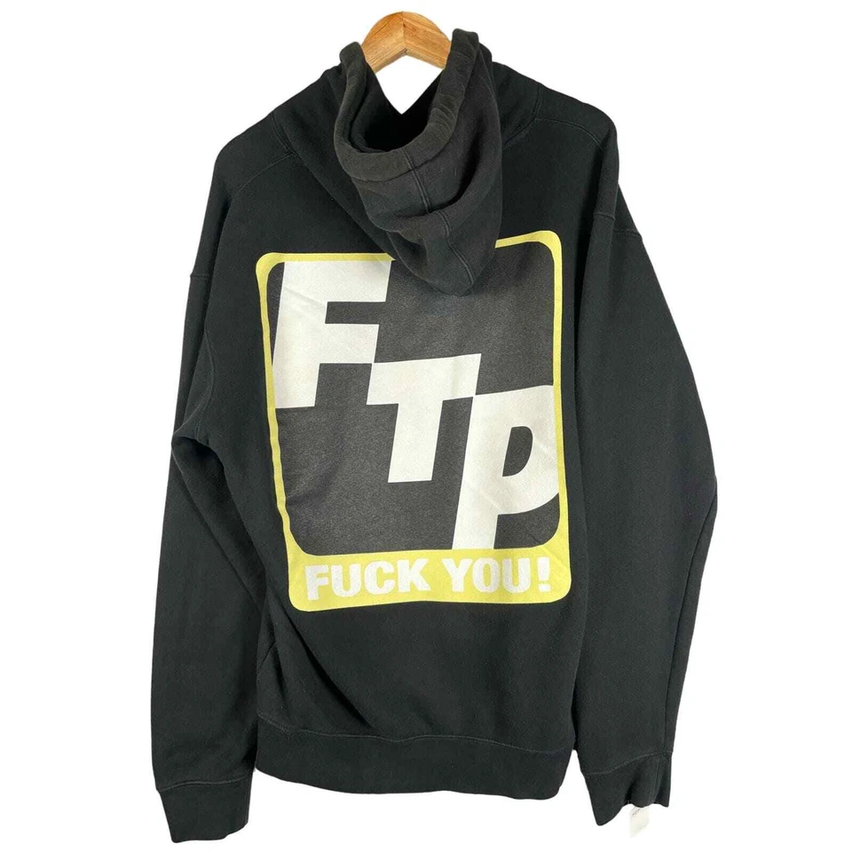 Sudadera con Capucha Rara FTP Logo Grande Mediana Negra $uicideboy$ Scrim Ruby Foto 1 de 3