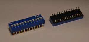 12 Way dip switch PCB mount 24 Pin DIL 0.3 pitch (0310) - Picture 1 of 1