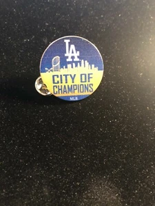 NEW Los Angeles Dodgers City of Champions Circle Pin World Series MLB Licensed - Picture 1 of 3