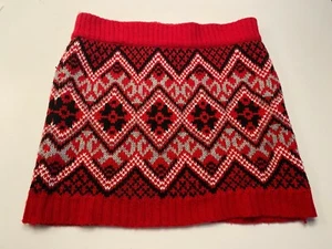 Grane Girls' Multicolor Fair Isle Knit Acrylic Elastic Waist Skirt Sz XL - Picture 1 of 5