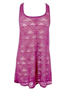 NWT Miken Swim Swimsuit Cover Up Tunic Size Large Sleeveless Wild Aster - Picture 1 of 3