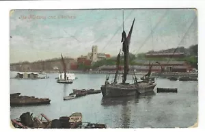 OLD VALENTINES POSTCARD 1907 - CHATHAM - RIVER MEDWAY - Picture 1 of 1