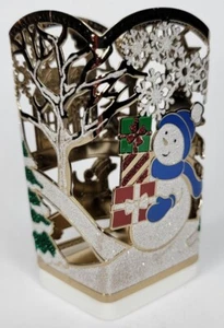 BATH & BODY WORKS GLITTER SNOWMAN GIFTS GENTLE FOAMING HAND SOAP HOLDER - Picture 1 of 7