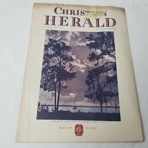 Vintage Christian Herald Magazine 1929 Florida Scene Cover Eveready Print Ad - Imagen 1 de 7