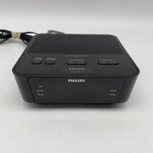 Philips AJ3116M37 FM Alarm Clock Radio - Black Tested Works - Picture 1 of 7