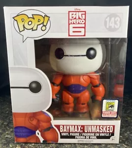 FUNKO POP BAYMAX UNMASKED BIG HERO 6 SDCC OFFICIAL EXCLUSIVE DISNEY VAULTED #143 - Picture 1 of 6