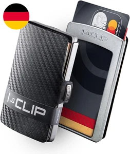 I-CLIP Original Mini Wallet Mit Geldklammer - Slim Wallet - Leder Geldbörse - Pr - Bild 1 von 12
