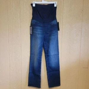 Pantalones de mezclilla de maternidad Mavi Clare para mujer Shanti profundo pierna recta supersuave 26/28 - Imagen 1 de 7