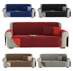 COPRI DIVANO 2 3 4 POSTI IL SALVA DIVANO REVERSIBILE TINTA UNITA. IRGE DOUBLE. - Foto 1 di 19