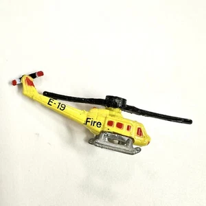 Vintage Micro Machines Helicopter E-19 Yellow Huey Fire E-19 UNMARKED 1980s - Picture 1 of 6