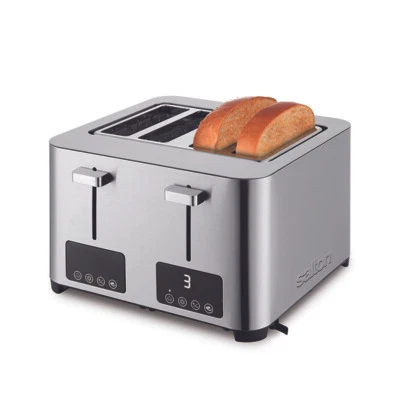 Salton Digital 4 Slice Toaster - Stainless - 1.6 Wide Slots - 6 Settings - NEW - Image 1 of 4