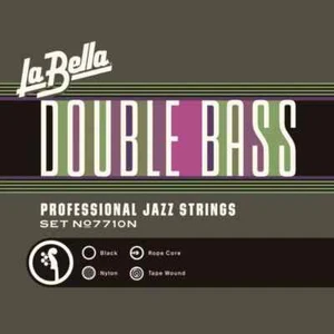 La Bella 7710N Black Nylon Tape Wound Double Bass String Set - 3/4 Size - Picture 1 of 1