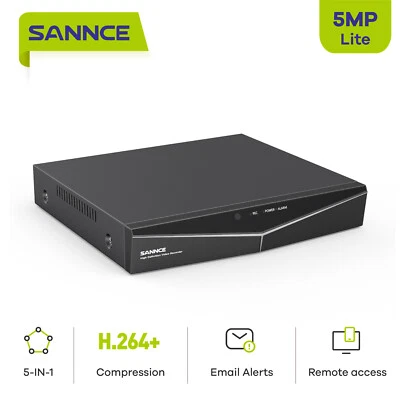 SANNCE 5IN1 5MP Lite 8CH DVR CCTV Security Video Recorder For Home CCTV System - Image 1 of 4