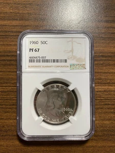 1960-P Franklin Silver Half Dollar 50C NGC PROOF PR PF 67 - Picture 1 of 2