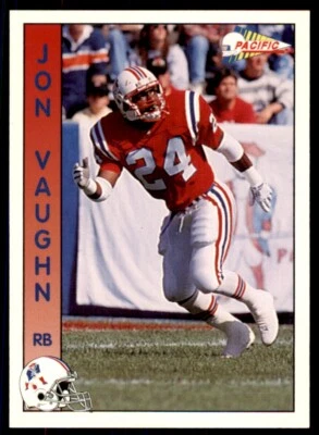 1992 Pacific Jon Vaughn New England Patriots #195 - Image 1 of 2
